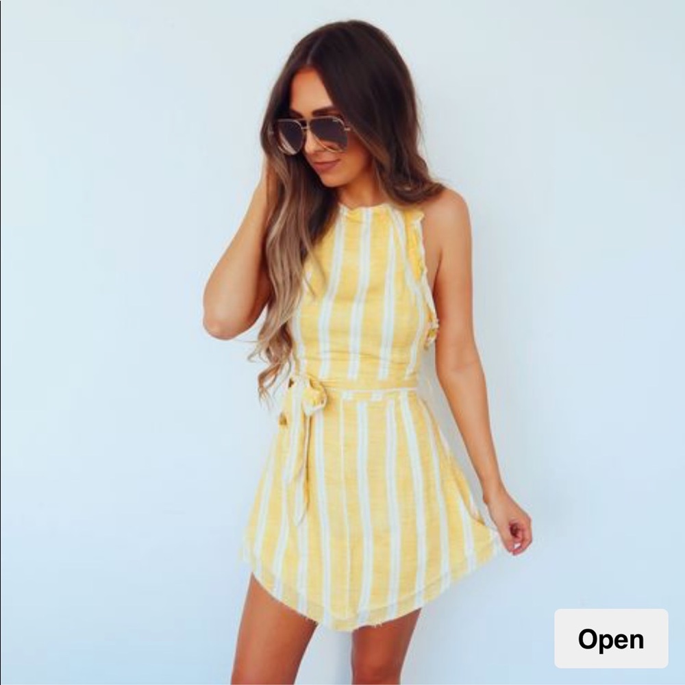 Yellow striped dress